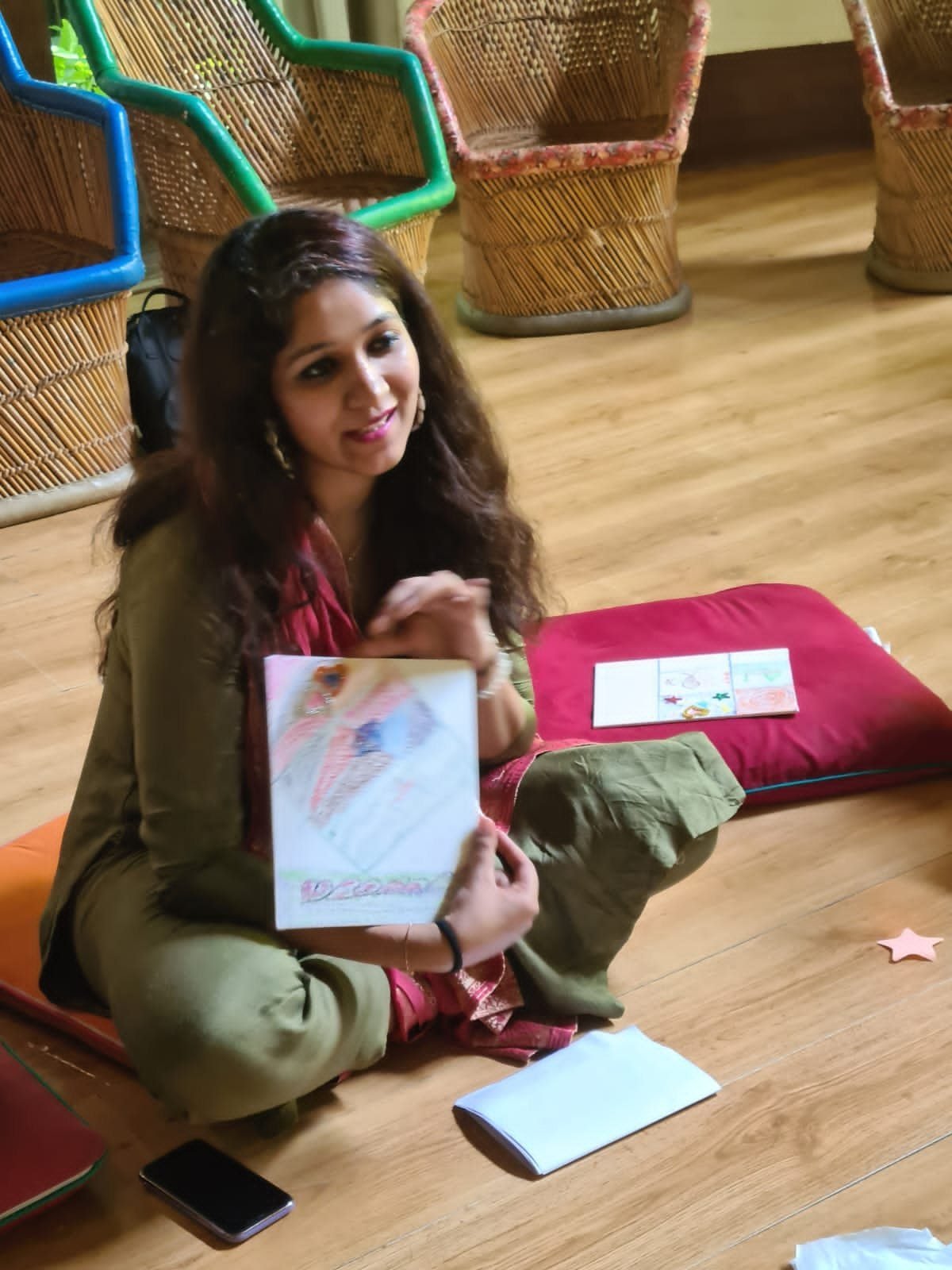 Pooja Grover with participants at a Heartfullness workshop