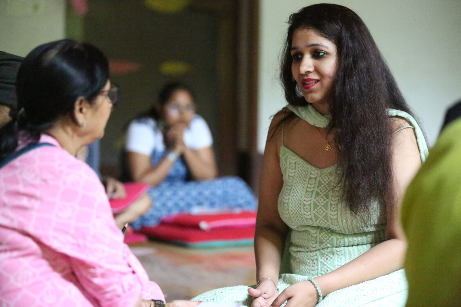 Pooja Grover laughing with participants